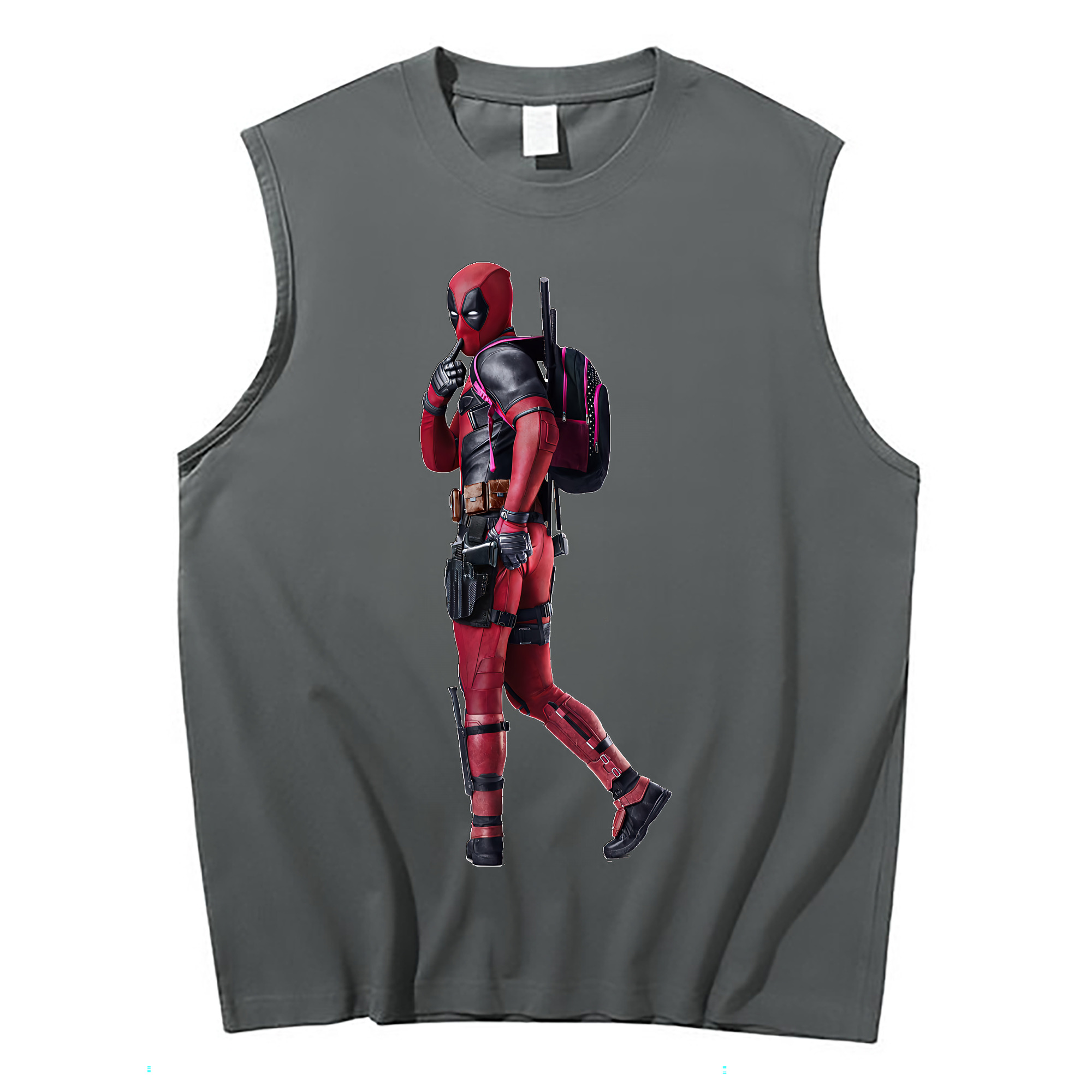 （画像用） Deadpool デッドプール コットン100％タンクトップ（フロントプリント）